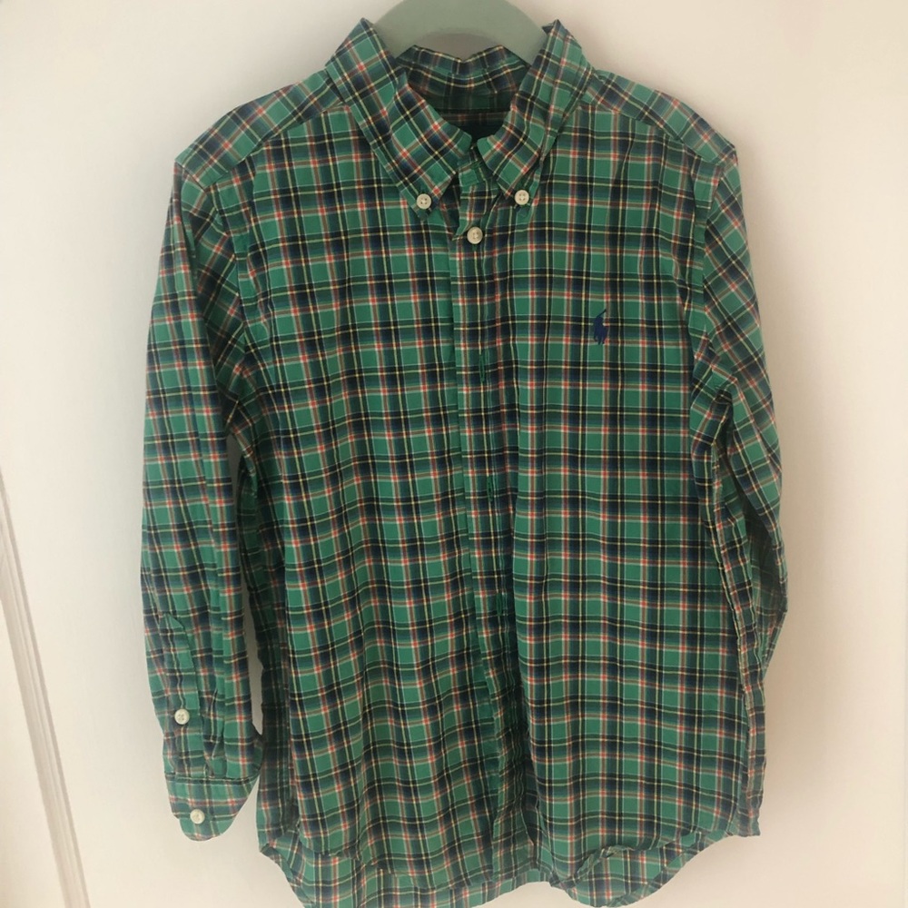 Boys long sleeve Polo dress shirt, Size 6